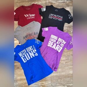 Women's LOT Grunt style tees.  sz. Large fit is fitted, more like Medium.